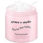 grace & stella Makeup Remover Cleansing Balm - Hydrating Facial Cleanser with Vitamin E for Soft, Nourished Skin - Melt Stubborn Waterproof Make Up, Mascara, Eye Liner - Vegan Skincare (102g/ 4.3 oz)
