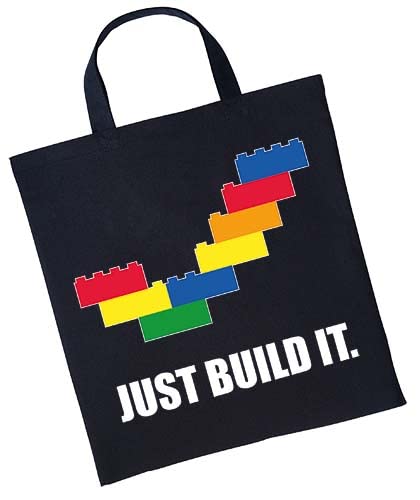 Just Build It Short Handle Shopping Tote Bag