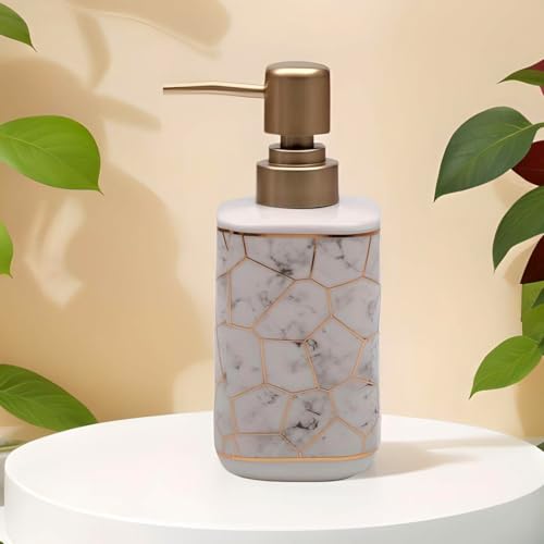 Image of Store2508 Ceramic Liquid Handwash Soap Dispenser Pump for Bathroom /Kitchen - 250ml (White)