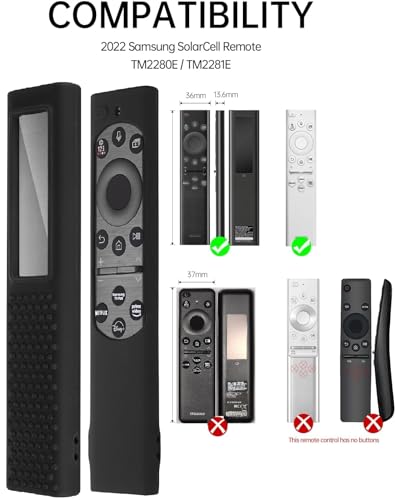 Image of Silicon Protective Case Cover Compatible with Samsung Smart TV Remote Control 2022 TM2280E QLED TV BN68-13897A (Remote Not Included) - Glow in Dark Blue