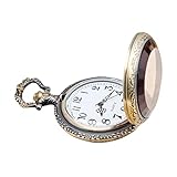 Montre rétro : mouvement à quartz de haute qualité offrant une heure précise et exacte, montres de poche pour hommes