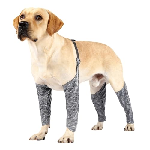 PetPhindU Dog Sleeve to Prevent Licking Waterproof Urine-Proof Dog Leggings Stretch Dog Leg Covers Adjustable Dog Leg Sleeves with Front and Back Leg