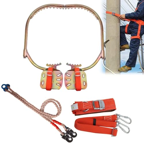 Lumivex Carbon Steel Tree Climbing Spikes, for Picking Fruit, Coconut, Wooden Pole Climbers, 500mm/19.7, 300mm/11.8''(20-50cm/7.9-19.7inch)