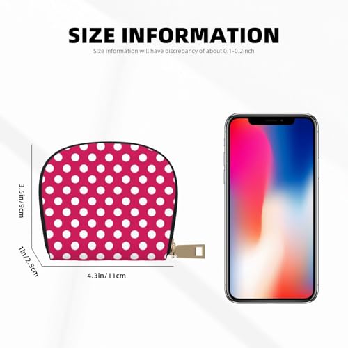 Bright Pink Polka Dot Print (b) Credit Card Holder for Women, Card Case Wallet, Leather Credit Cards Holder Wallet2