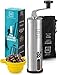 LUCKY & SON Manual Coffee Grinder Hand Crank Conical Coffee Bean Grinder with Adjustable Ceramic Burr, Portable Mini Burr Grinder Mill for Travel, Best Coarse Grind for French Press