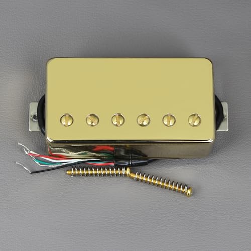 Image of FLEOR Alnico 5 Guitar Humbucker Pickup 4-Wires 14-15K Bridge Pickup Golden Fit Gibson Les Paul Guitar Part