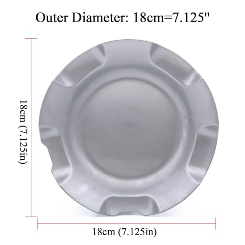 Cache-moyeux 18,1 cm Silverado finition argent mat durable - 5