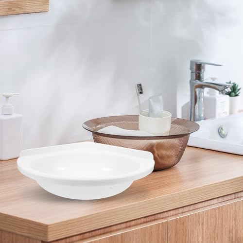 Lavabo d'angle de bureau compact support mural plastique robuste - 7