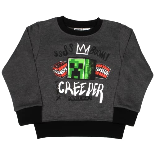 Image of Minecraft Boys 3 Piece Fleece Pants Sets, Crew Neck Sweatshirt, T-Shirt, and Pants 3-Pack Bundle Set for Boys