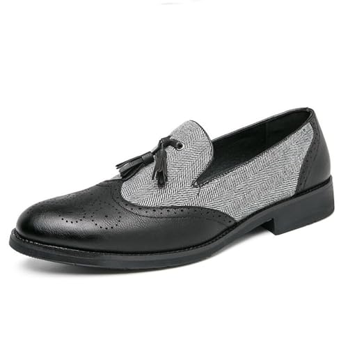 Men Lightweight Dress Shoes Classic Leather Comfortable Non-Slip Softsole Party Tuxedo Derby Shoes