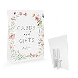 Baby Shower/Bridal Shower/Wedding Decoration Sign- Card And Gift Thank You, Baby Shower Decorations, Floral Sign for Baby Shower, Pink Flower, Boho Baby Shower Sign (8 x 11 inch) BSS03