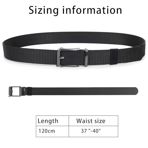 Men's Black Canvas Belt - Stylish and Durable Waist Accessory2