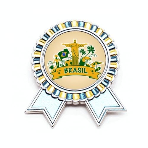 Pin's Soccer Broche Perroquet Brésil Corcovado Médaille Winner Award Métal Taille M
