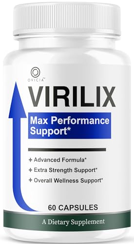 Virilix Capsules - Virilix Advanced Support Formula Pills All Natural Ingredients Maximum Strength Daily Premium Vitamins for Overall Health & Wellness Reviews 60 Capsules for 1 Month