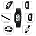 Gosasa Fashion Women’s Men's Digital Watch Unisex Big Numbers Dial Rectangular Face Waterproof Silicone Strap LED Watches (Black)