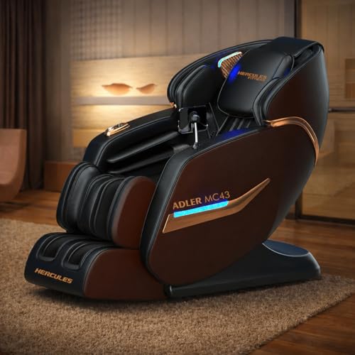 Image of Hercules MC43 3D Full Body Massage Chair with Body Scan, Waist Heating, Bluetooth Speaker, LCD Touchscreen & 5 Auto Programs | Premium Zero Gravity Recliner
