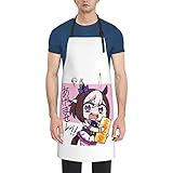 [RFSHOPWF] ウマ娘 ライスシャワー エプロン H型シンプルカフェエプロン おしゃれレディースメンズポケット付き シワになりにくい撥水汚れにくい家庭用ピナフォア 保育士キッチン業務用作業用えぷろん。70cm×84cm