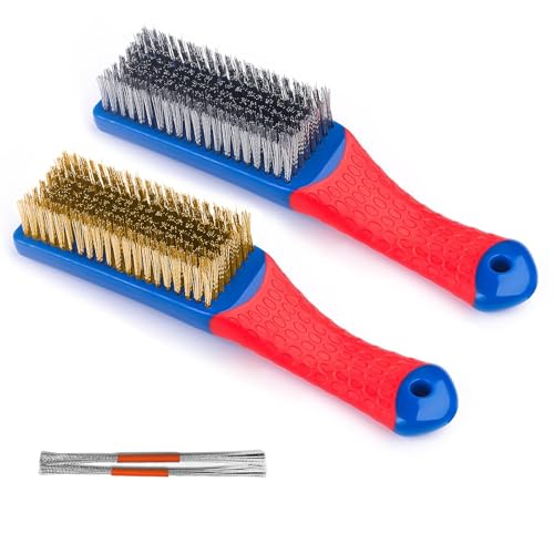 Wire Brush Set: Stainless Steel & Brass Brushes for Paint Removal