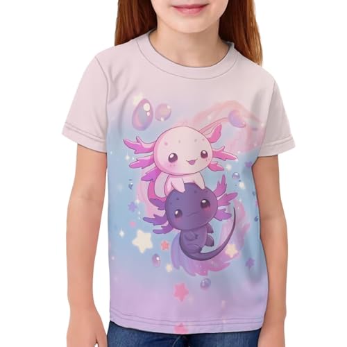 Image of WELLFLYHOM Kids Tshirts Girls Boys Short Sleeve Crewneck Tees Shirts Casual Sport Pullover Tops Size 3-16 Years