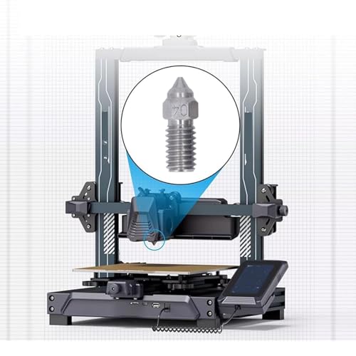 10 Bicos de Aço Inoxidável de Alto Fluxo para Elegoo 4 4 Pro 0,4mm Kit de Bicos de Impressora 3D par