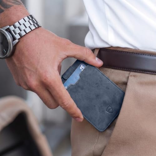 Image of Vaultskin CHELSEA Mens RFID Blocking Slim Leather Card Wallet - Minimalist Front Pocket Cardholder