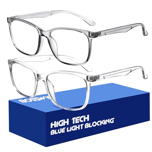 Blue Light Blocking Glasses Square Fashion Computer/Gaming/TV/Phone- 99% Blue Light