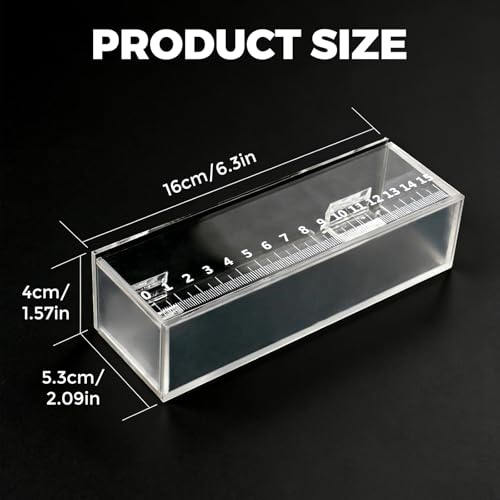 Image of Fish Viewing Box,Acrylic Fish Breeding Box,Fishing Photo Tank,Hatching Boxes, Clear Micro Landscape Fish Tank with Scale