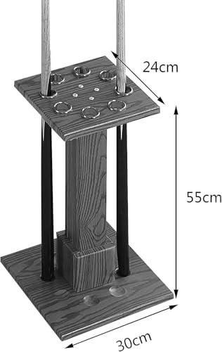 Support de queues de billard à 8 compartiments sur pied blanc pour rangement intérieur - 7