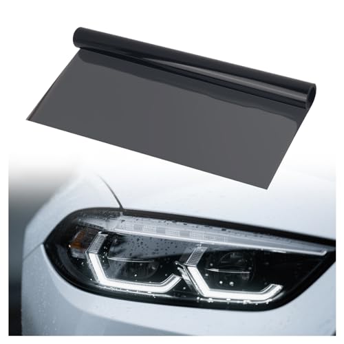 59.05 * 11.81 Inch Car Headlight Tint Film,Self-Adhesive Car Tail Light Tint for Headlight/Taillight Protection,Multi-Purpose Cuttable Cars Headlights Film Cars Accessories (Light Black)