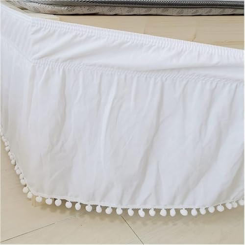 Falda de cama con bordes elásticos para mantener el dormitorio impecable 6