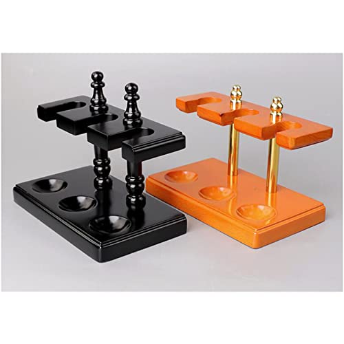 Kh66Zky Tobacco Smoking Pipe Holder, Wooden Pipe Stand, For 3 Tobacco Smoking Pipe, Detachable Stand,Black #TOP2