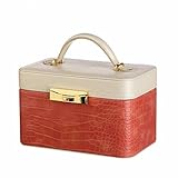 bivalent synonym material: pu QPSSP Schmuckkästchen, Prinzessin Wind, Einfache, Tragbare, Multifunktionale Bivalente Dekorative Box, Ehe Schmuckkästchen,Große Orange