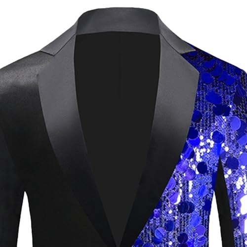 Men's Shiny Stylish Dinner Tux Dress Suit Fashion Sequin Prom Blazer Classic Slim Fit Casual Sport Coats4