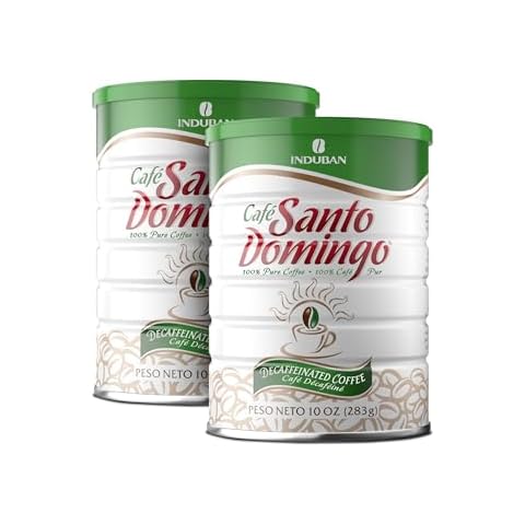 Café Santo Domingo Decaf, 10 oz Can, Ground Coffee, Medium Roast - Product from the Dominican Republic (Pack of 2) Cover