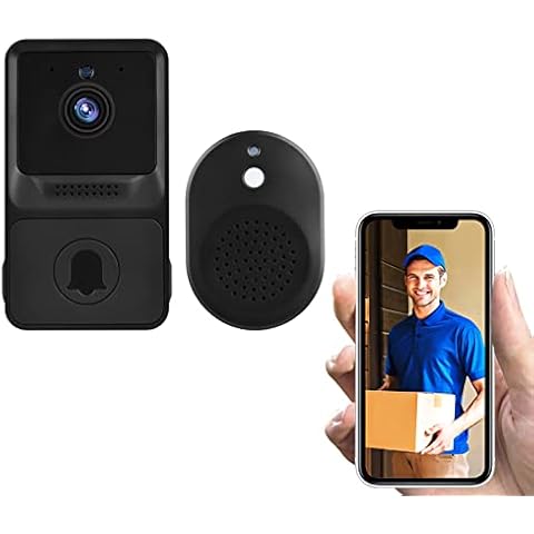 Irishom Wireless Video Doorbell Camera with Chime, 1080P HD Visual Smart Security Doorbell with IR Night Vision 2-Way Audio Support Cloud Storage, Real-Time Monitoring Cover