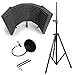 AxcessAbles Large Recording Studio Microphone Isolation Shield with Tripod Stand | With Pop Filter | Portable Recording Vocal Booth | Studio Microphone Stand (SF-101KIT)
