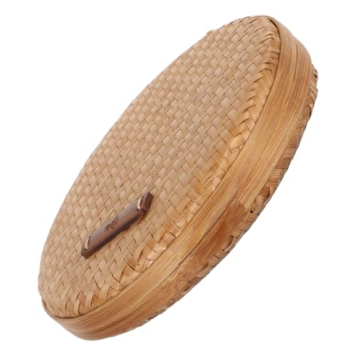 Boîte de Rangement en Bambou Tissé Main 18 Cm Haute Qualité
