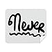 Never Funny Quote Handwrite Cleaning Cloth Screen Cleaner 2pcs Suede Fabric