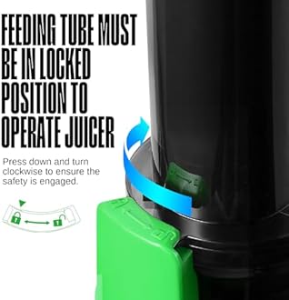 Ventray Ginnie Mini Cold Press Juicer, Small Slow Masticating Juicer for Vegetables Fruits, High Juice Yield, Easy to Clean, Space-Saving, Fit for Personal/Travel/Picnic/Office - Green