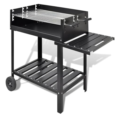 Genérico Soporte para bacoa de carbón con 2 Ruedas,Casa y jardín,Cocina y Comedor,Electrodomésticos de Cocina,bacoas,Negro,40714