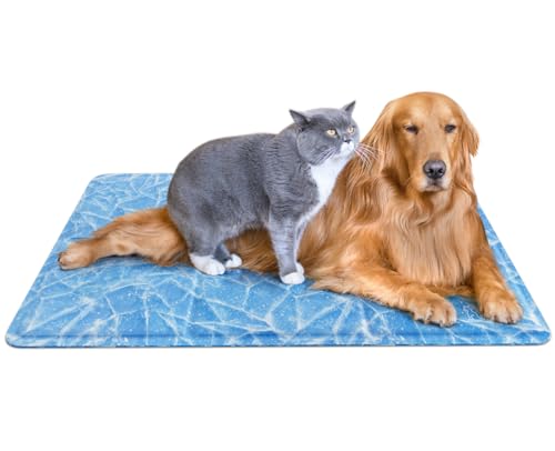 Pecute Manta Refrescante para Perros y Gatos,Cama Alfombra Fria para Perros Verano 75 * 120CM,Mascotas Alfombrilla Autoenfriante - Pet Cooling Mat