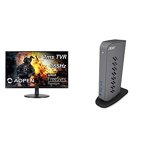 Acer Aopen 24Mv1Y Pbmiipx 23.8" Fhd Gaming Monitor | Amd Freesync Premium | Up To 165Hz |2 X Hdmi & 1 X Dp Usb 3.0 Dock U301, 2 X Hdmi | 1 X Usb 3.1 | 4 X Usb 2.0| 2 X Usb 3.1 Gen 1 #TOP30