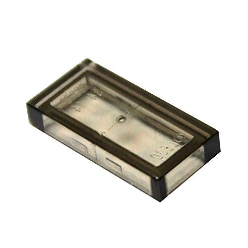 LEGO Parts and Pieces: Transparent Black (Transparent Brown) 1x2 Tile x100