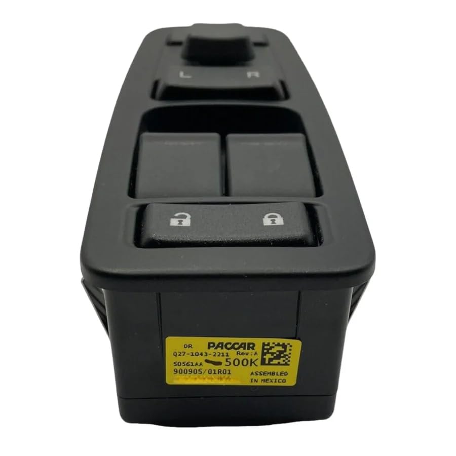 Peterbilt OEM Door Control Module Q27-1043-2211, Black, Power Window Switch Panel with Lock Controls, for Trucks