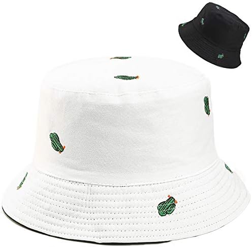 Malaxlx Cute Print Bucket Hat Beach Fisherman Hats for Women Men, Double-Side Reversible