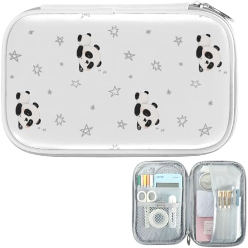 Image of Cute Panda Sleep Marble Pencil Bag Case Zipper Pencil Holder Organizer Stationary Pen Bag Cosmetic Makeup Bag Pouch Purse for School Office Supplies