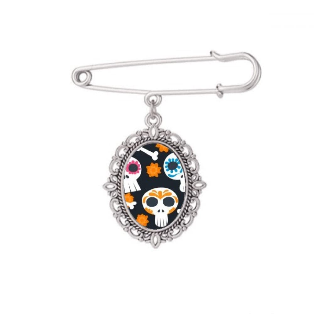 Broche fleur mexique d'illustration pour robe fine M