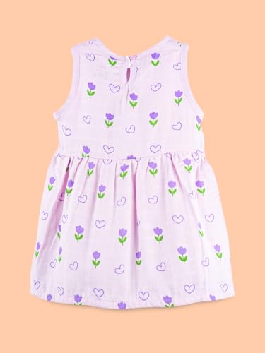 Image of Kidbea Bamboo Cotton Baby Girl Dress, Sleeveless Casual Wear Girls Frock