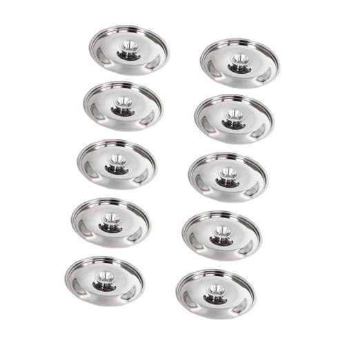 Lot de 10 couvercles réutilisables en acier inoxydable pour mesurer les poêles, assaisonnements, casseroles, poêles de 10 cm