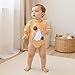 Lehoso Halloween Baby Girl Boy Clothes Newborn Ghost Pumpkin Sweatshirt Romper Long Sleeve Jumpsuit Infant Baby Fall Clothes (Orange, 0-3 Months)